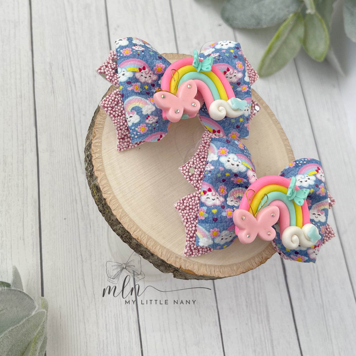 Rainbow Piggie Bows