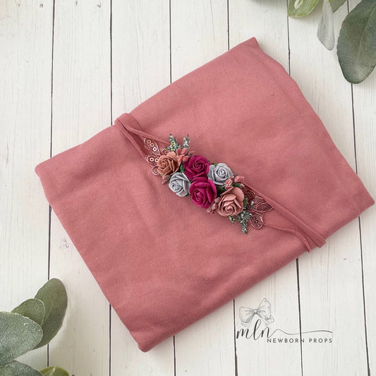 Mauve Newborn Prop Set
