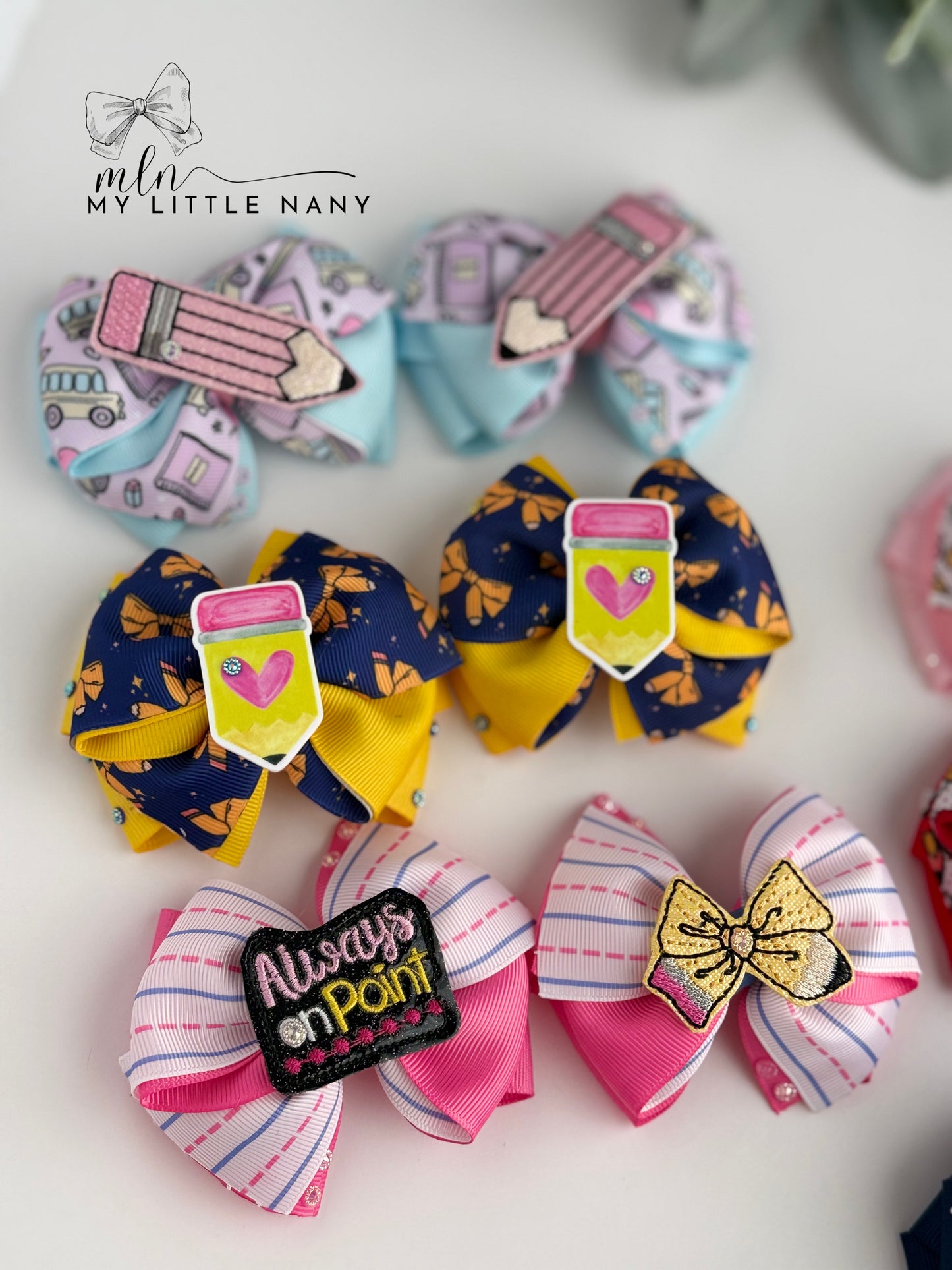 School Pigtail Bows