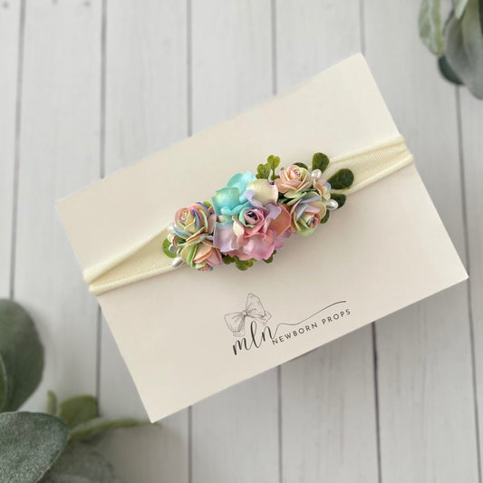 Pastel Color Floral Baby Headband