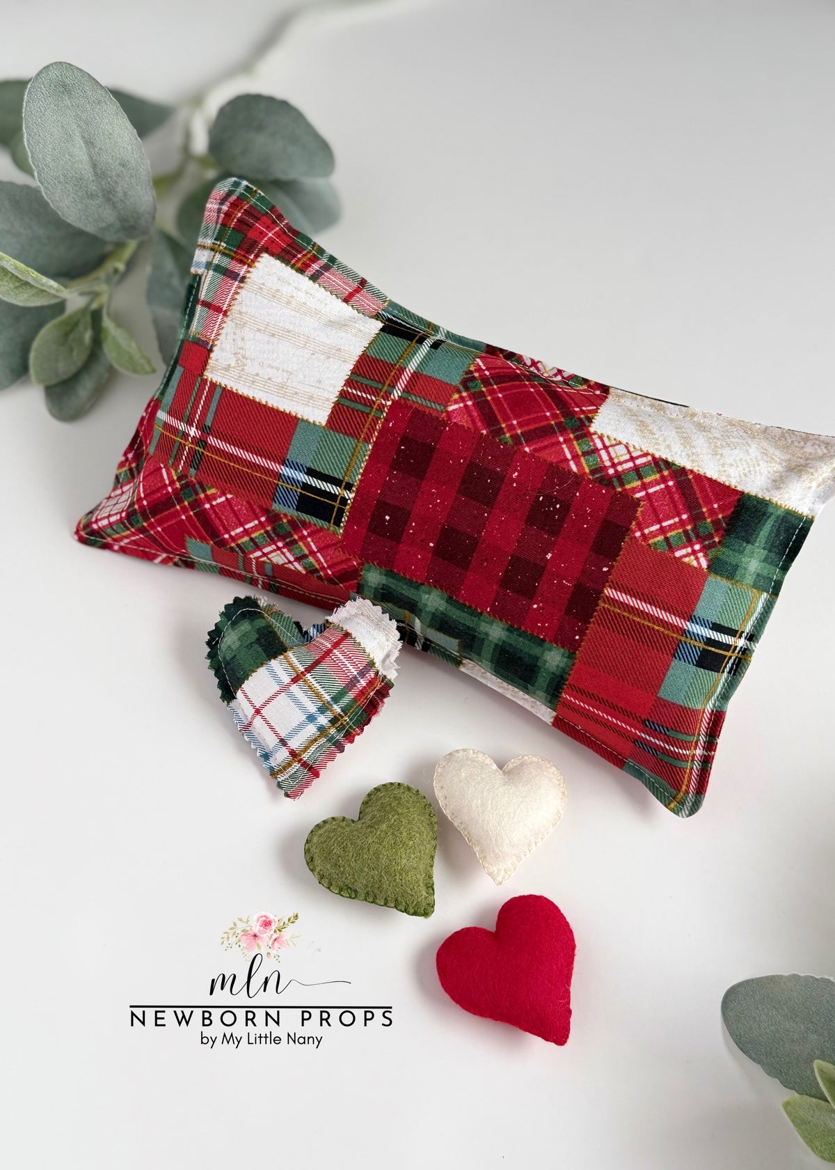 Plaid Newborn Posing Pillow Set