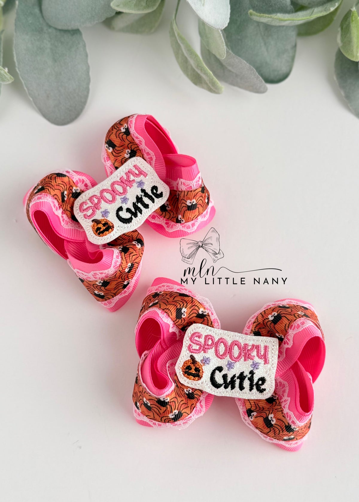 Spooky Cutie Pigtail Bow Set