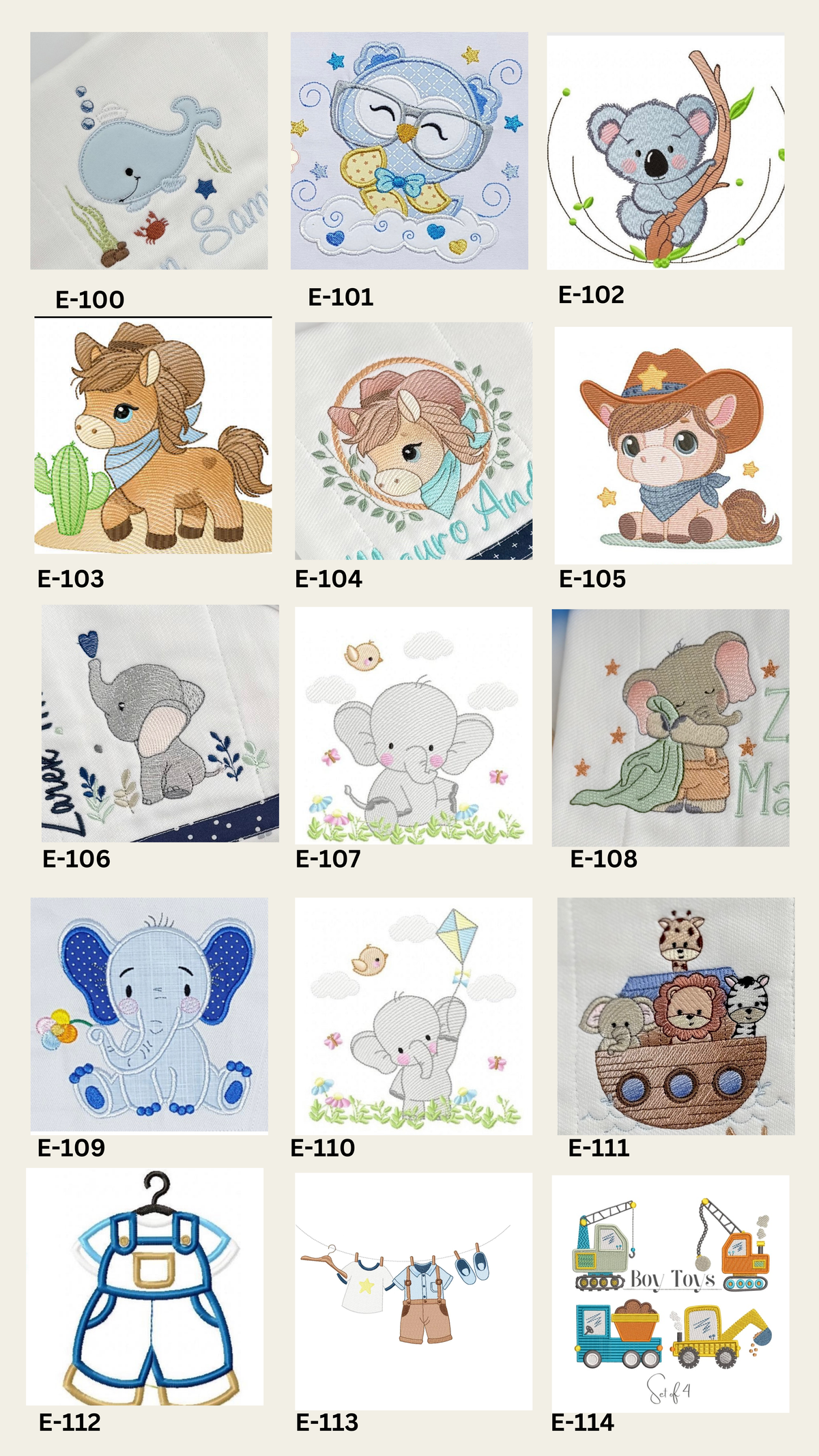 Embroidery Designs for Boys