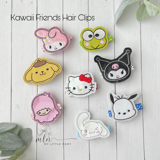Kawaii Friends Hair Clippies