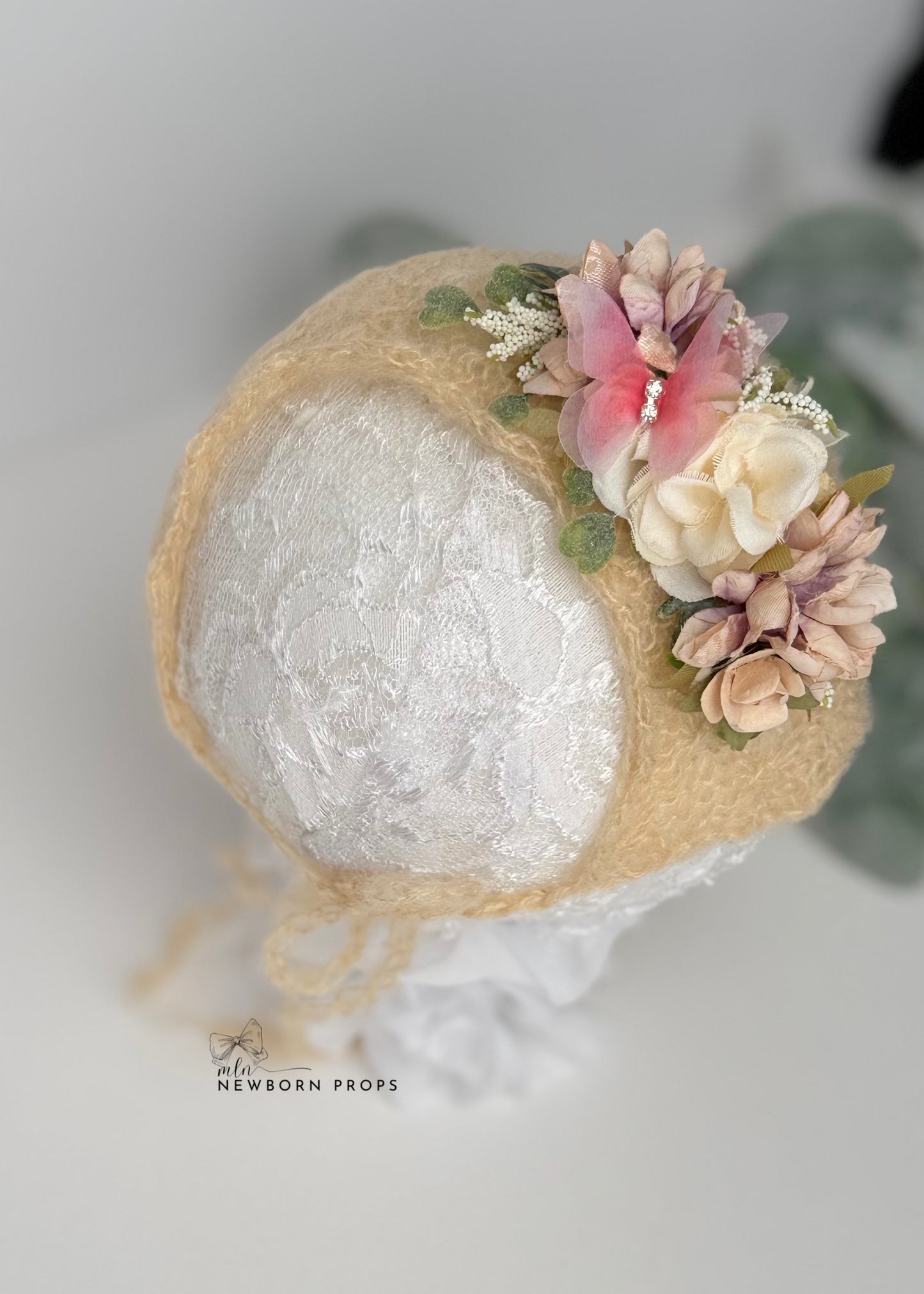 Floral Newborn Bonnet