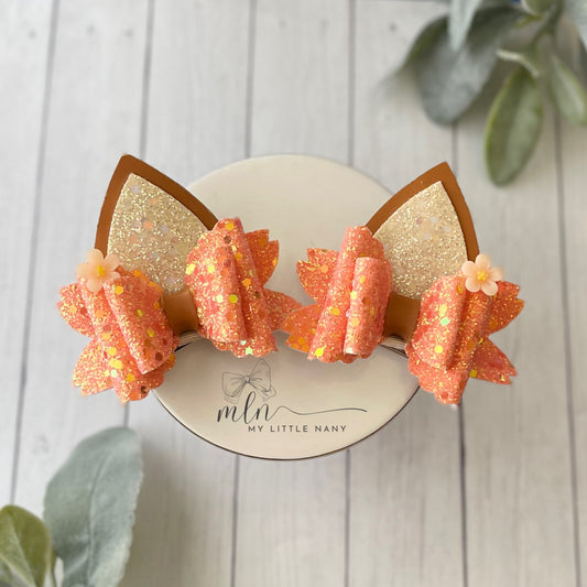 Orange Dog Hair Clips Ears