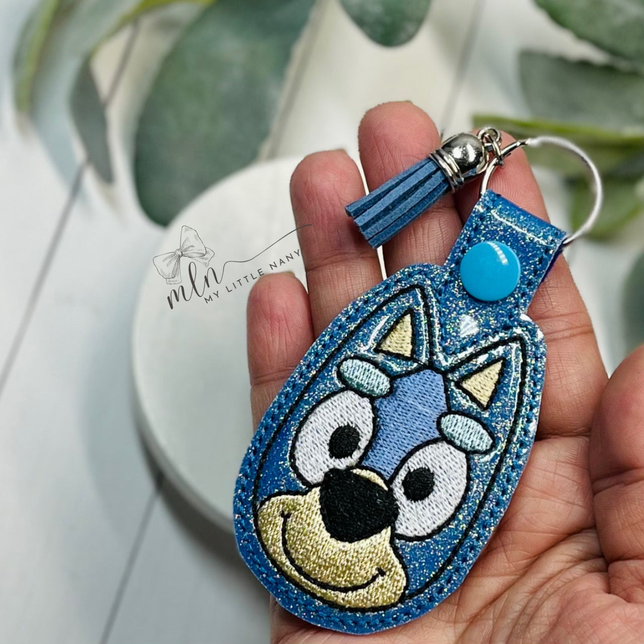 Blue Dog Keychain/Bag Tag