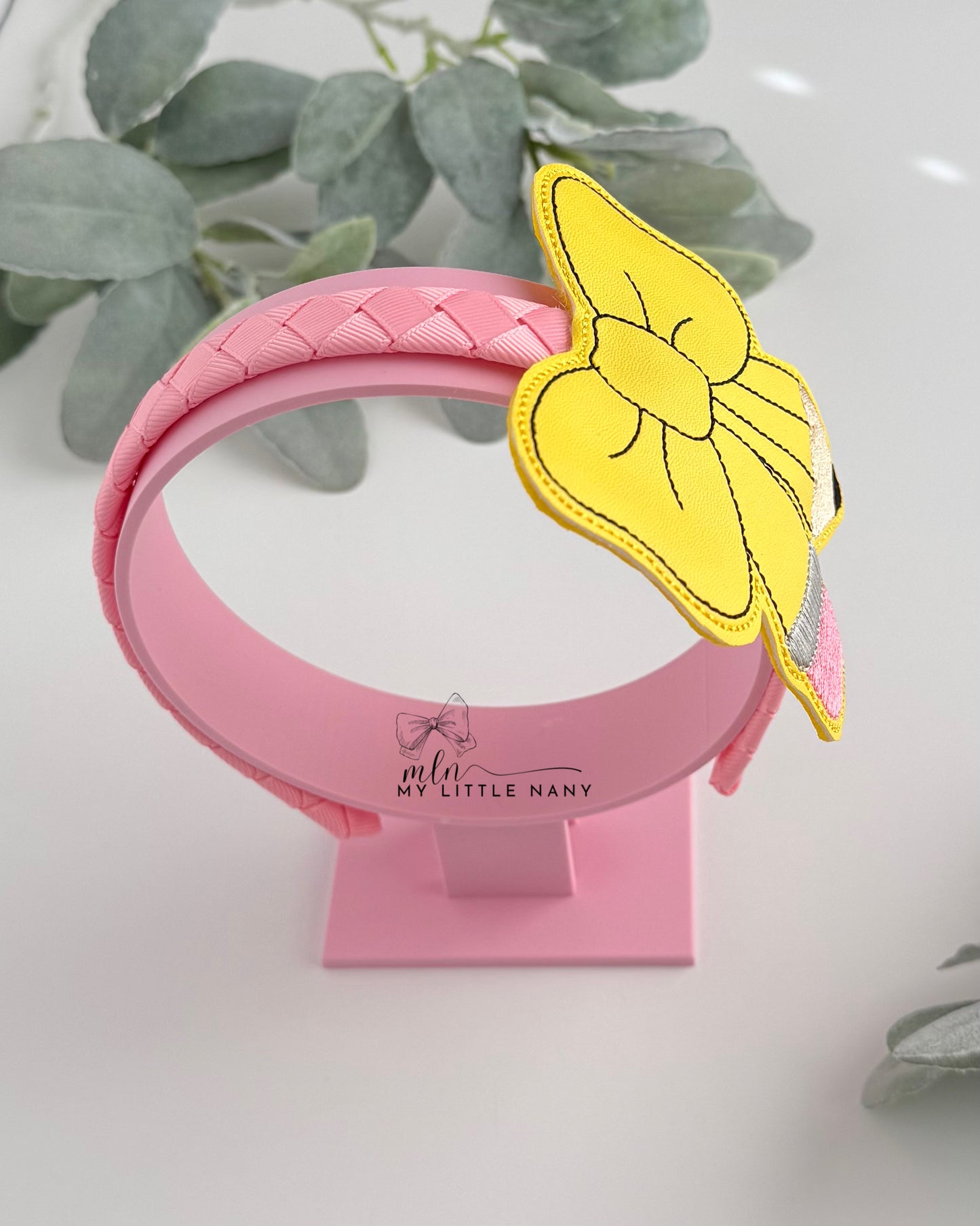 School Pencil Bow Headband