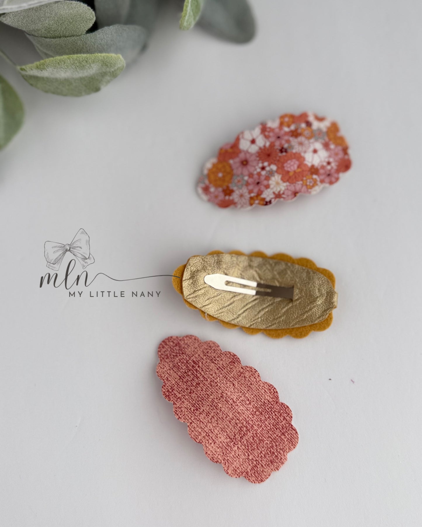 Boho Flowers Snap Clips