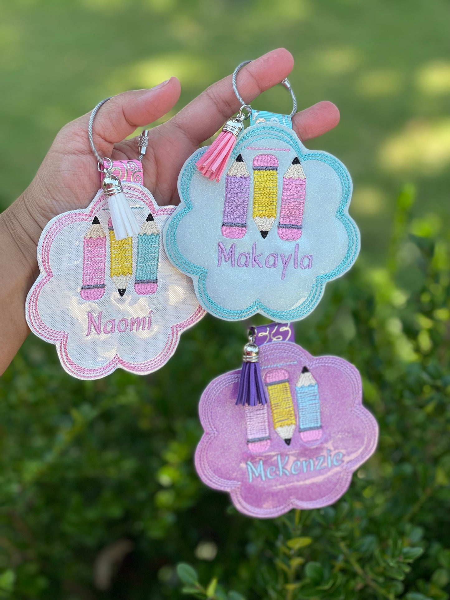 Personalized Sketch Pencils Bag Tag