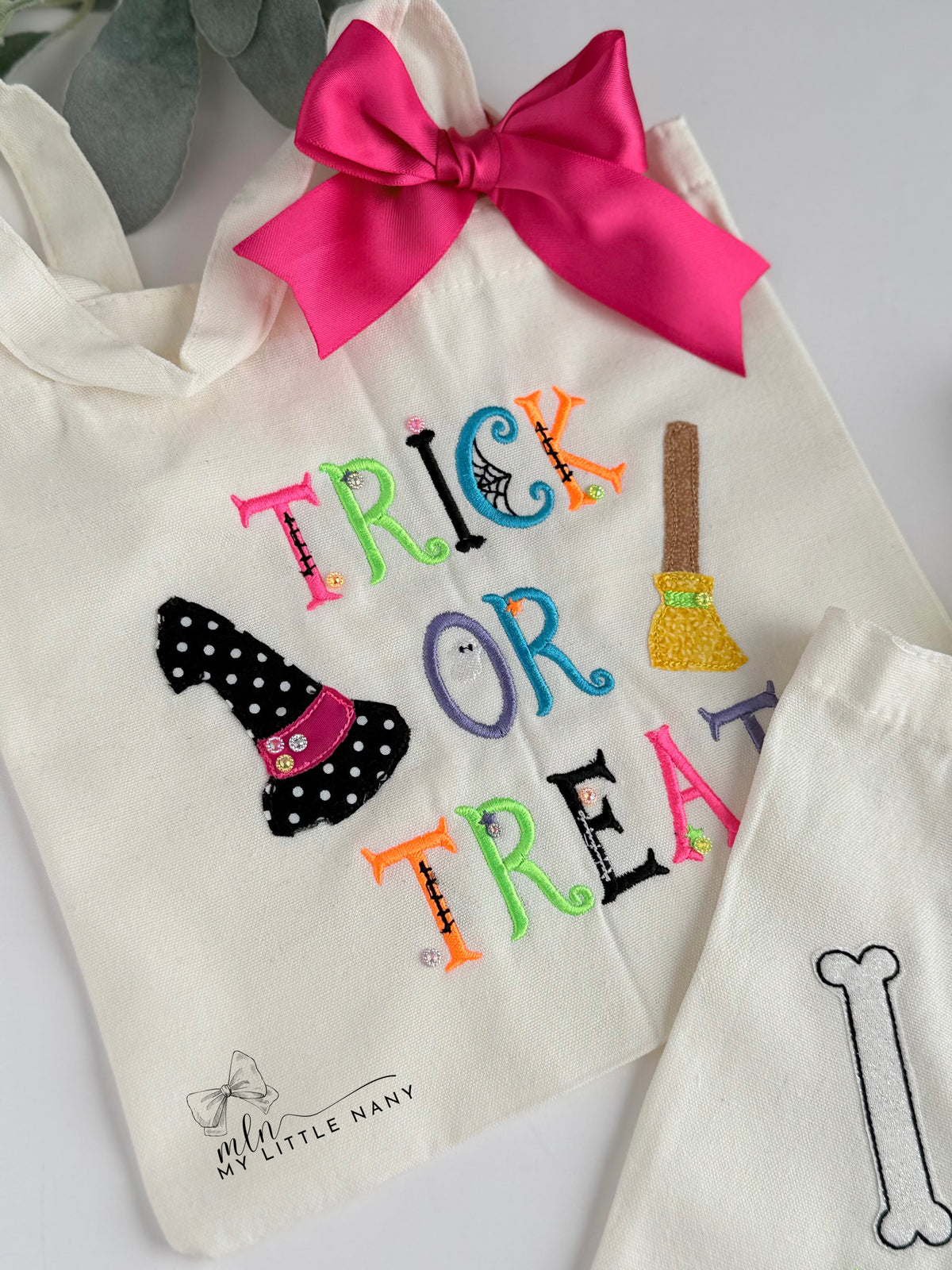 Trick or Threat Embroidered Bag