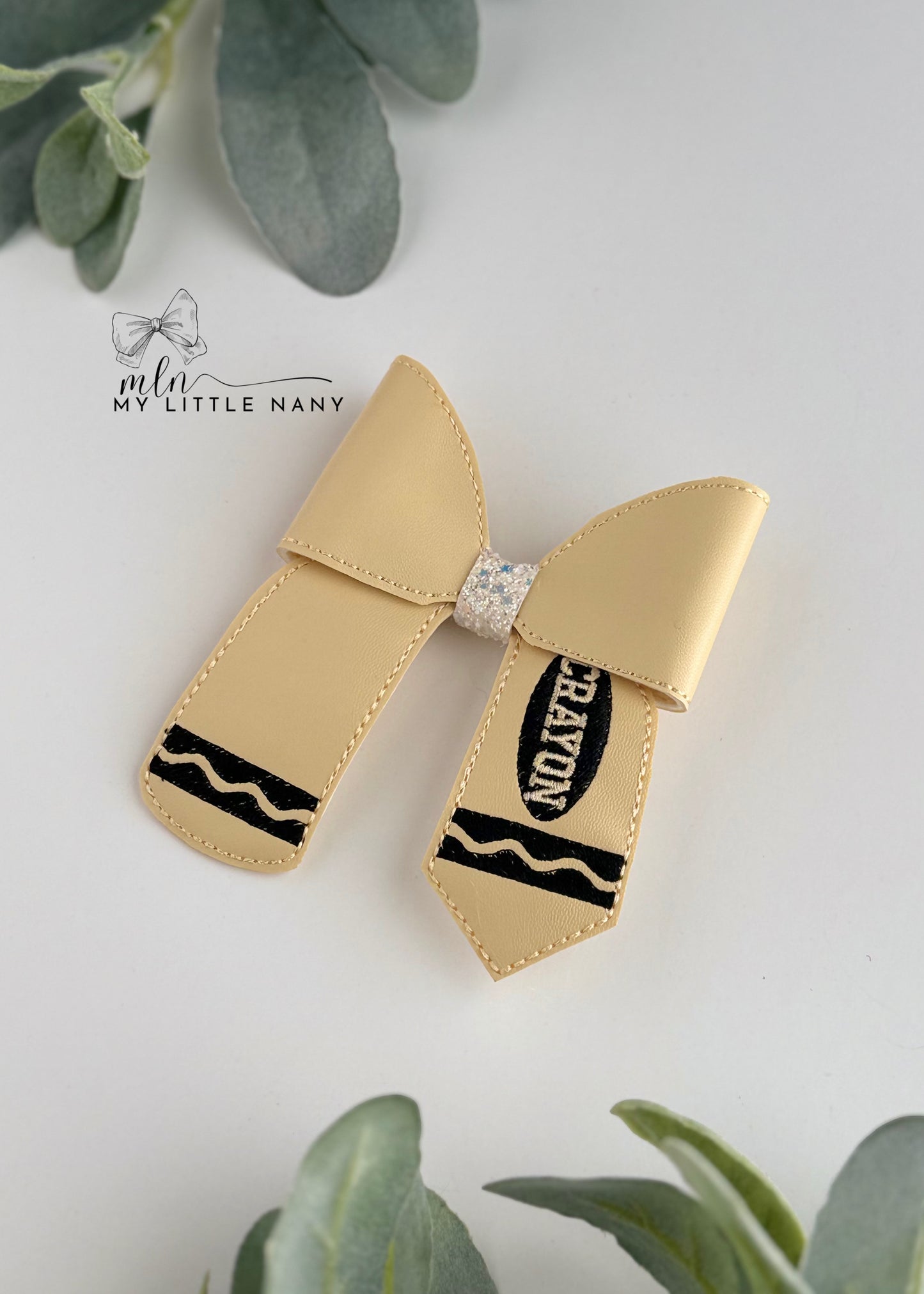 Embroidered  Crayon Bows