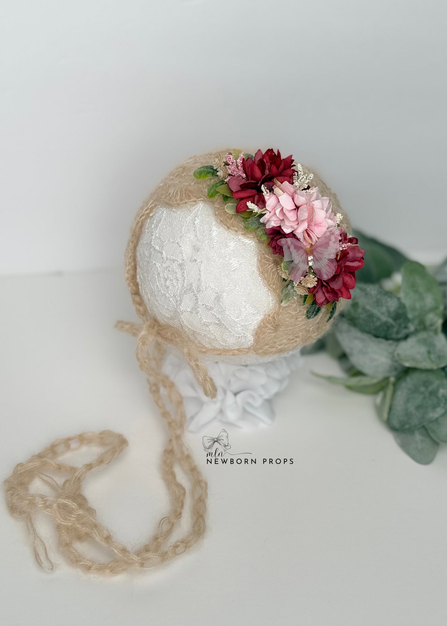 Floral Newborn Bonnet