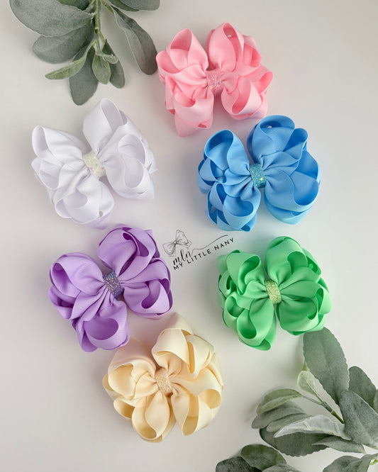 Pastel Colors Bloom Bow Set