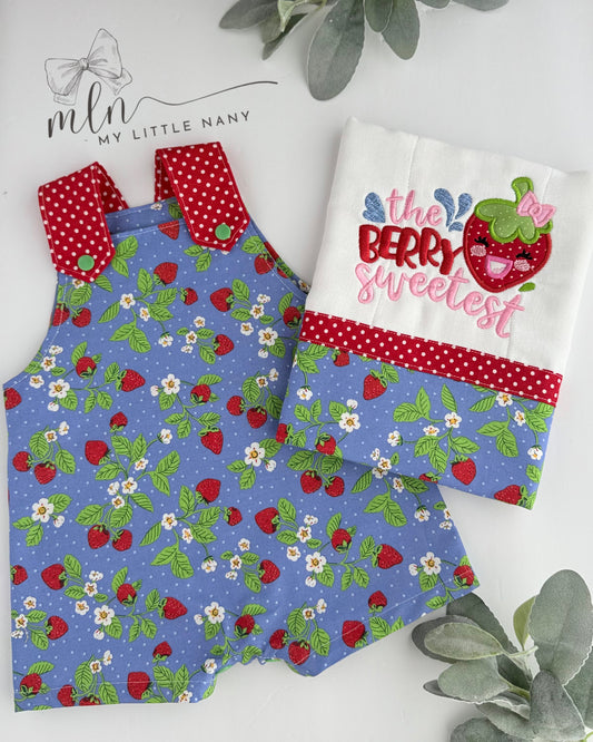 Berry Sweetest Baby Overall Set Size 0-3 Months