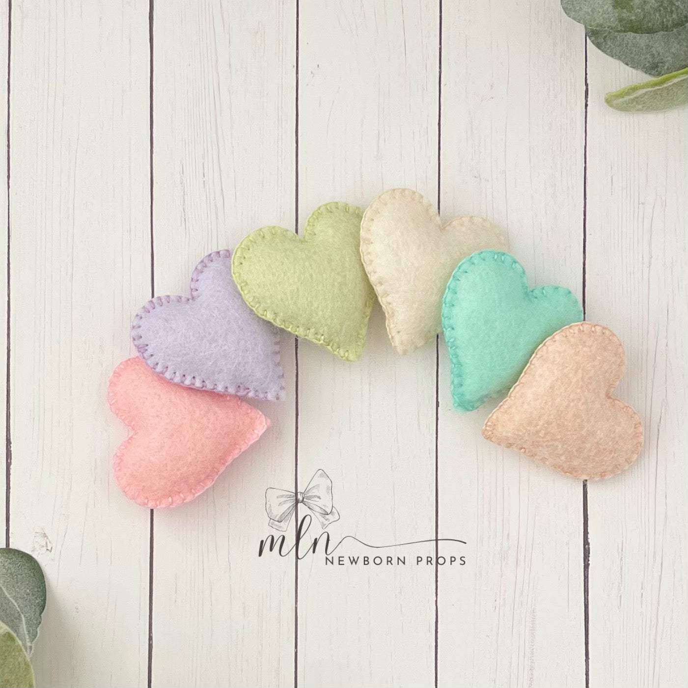 Pastel Color Handmade Tiny Hearts