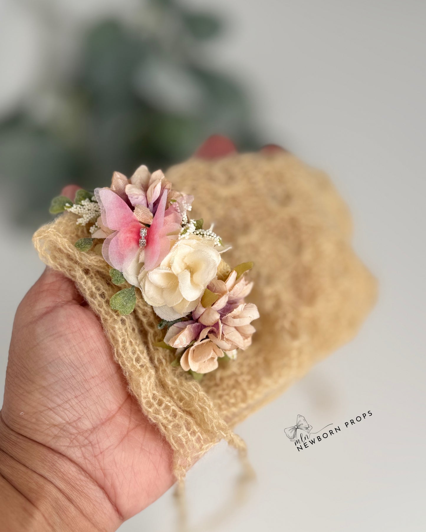 Floral Newborn Bonnet
