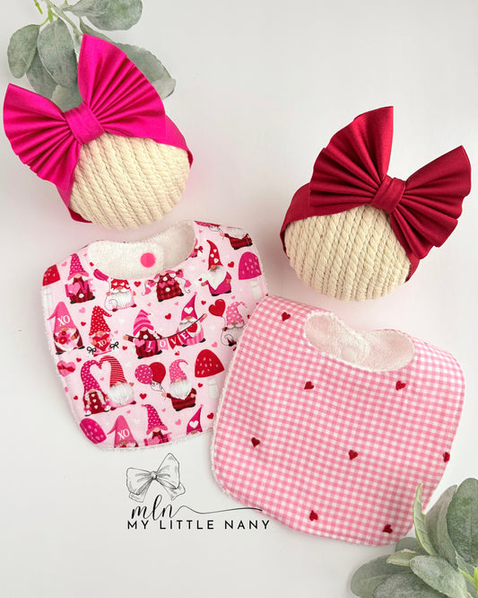 Valentine Bibs Girl Set
