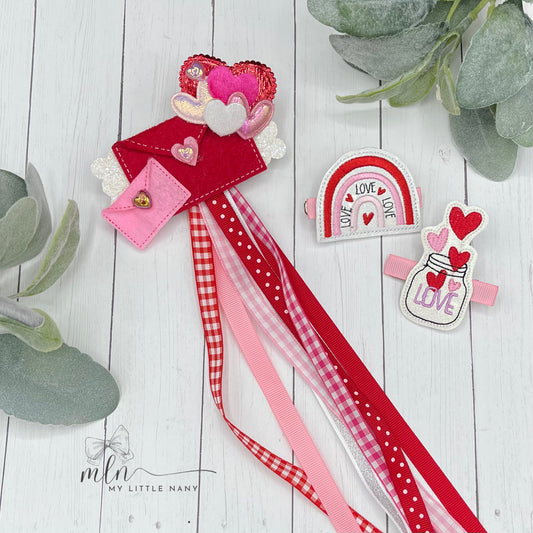 Valentine Streamer Hair Clip