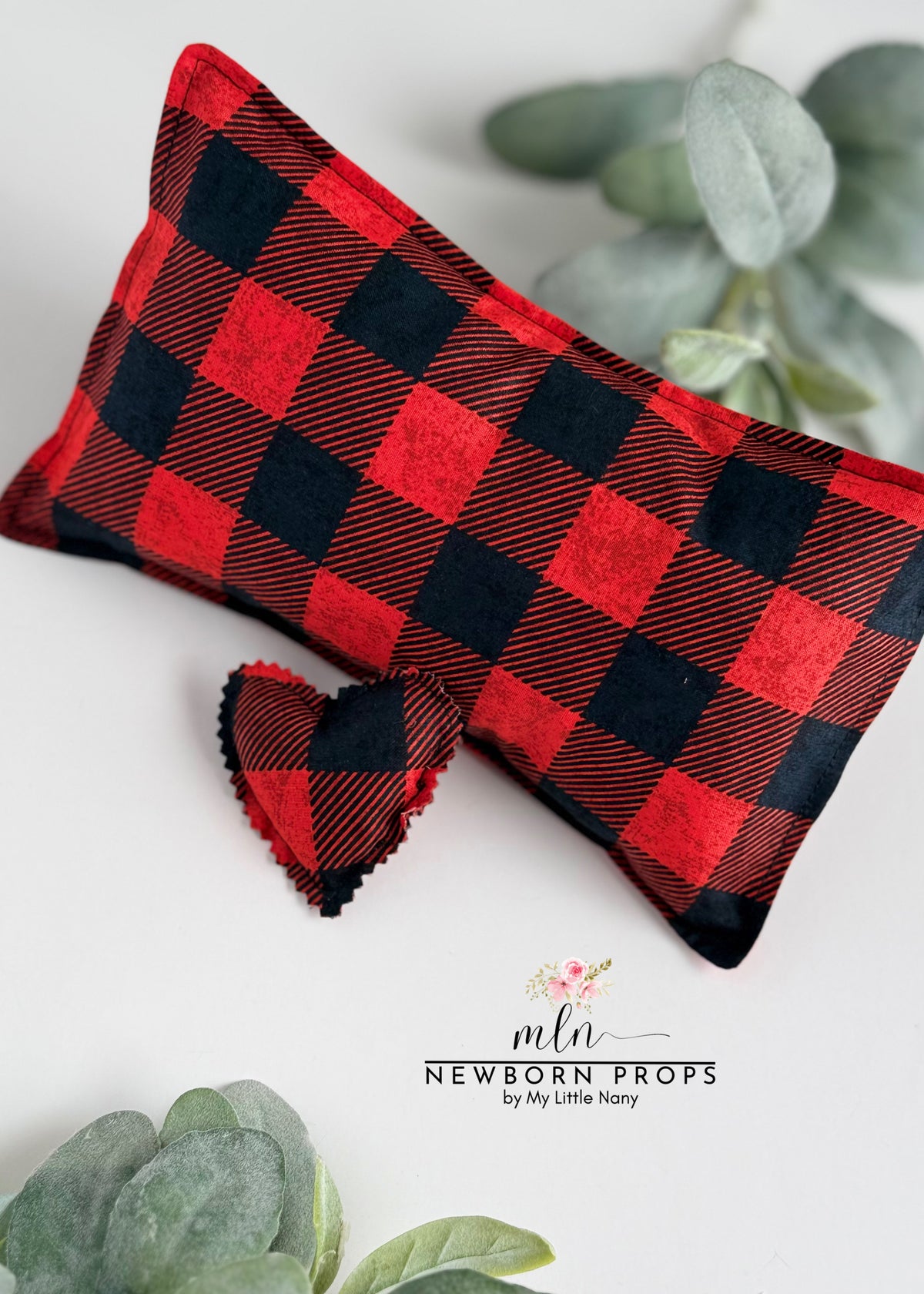 Buffalo Plaid Newborn Posing Pillows