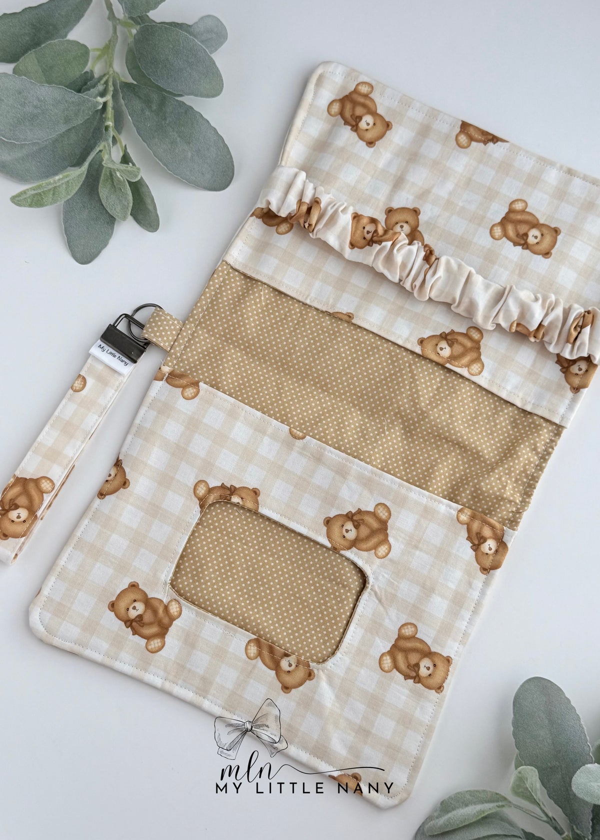 Teddy Bear Wipes and Diaper Pouch