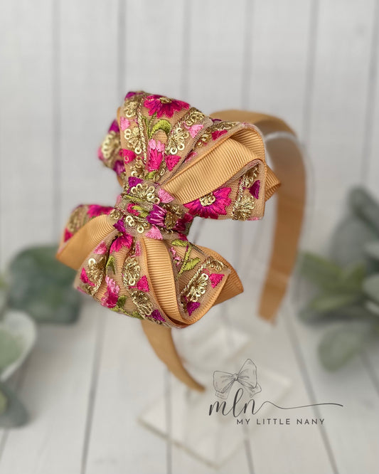 Old Gold Lace  Headband