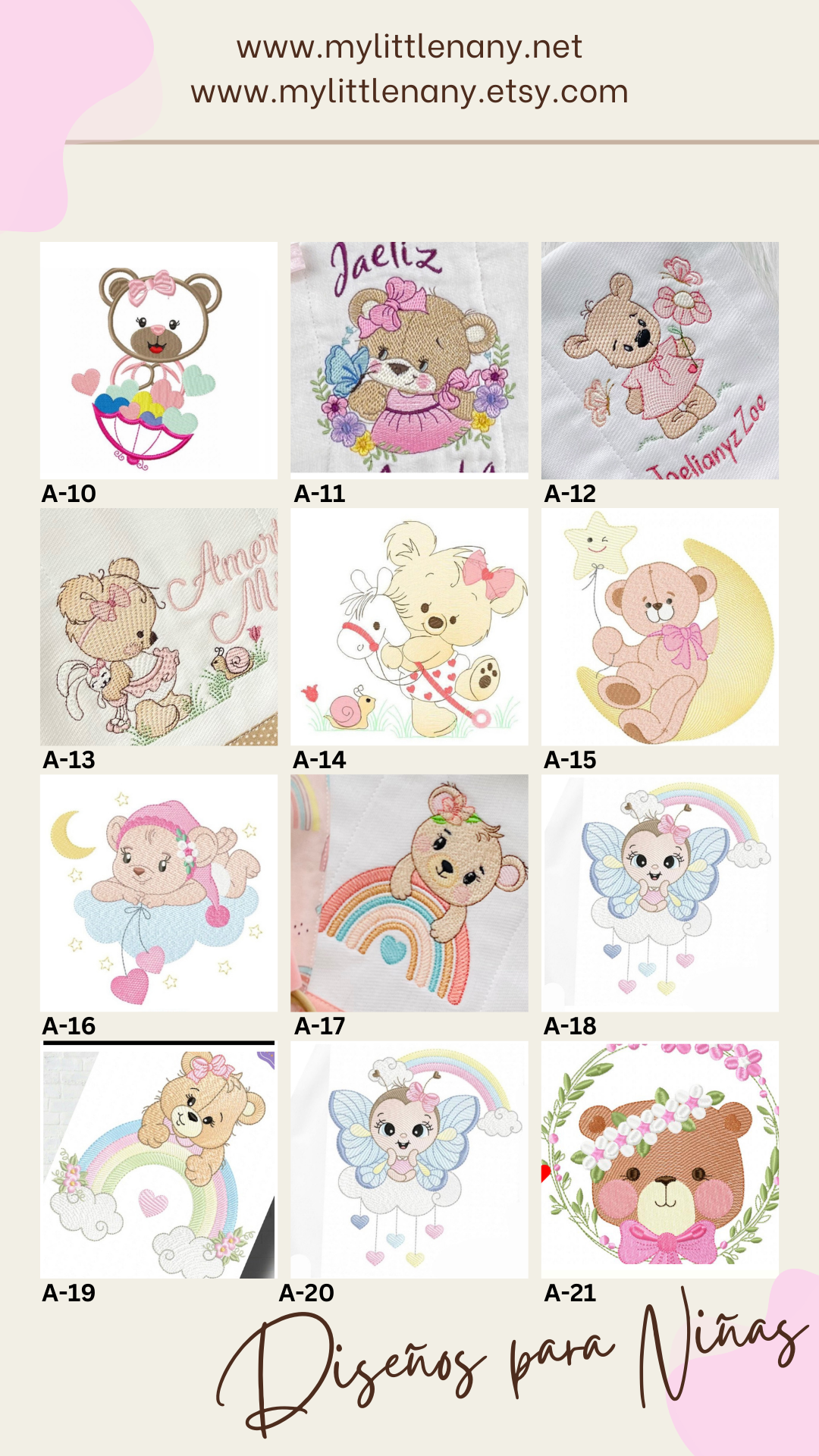 Diseños para Paños de Niña