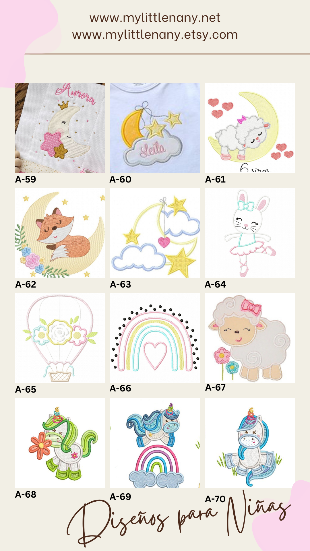 Diseños para Paños de Niña