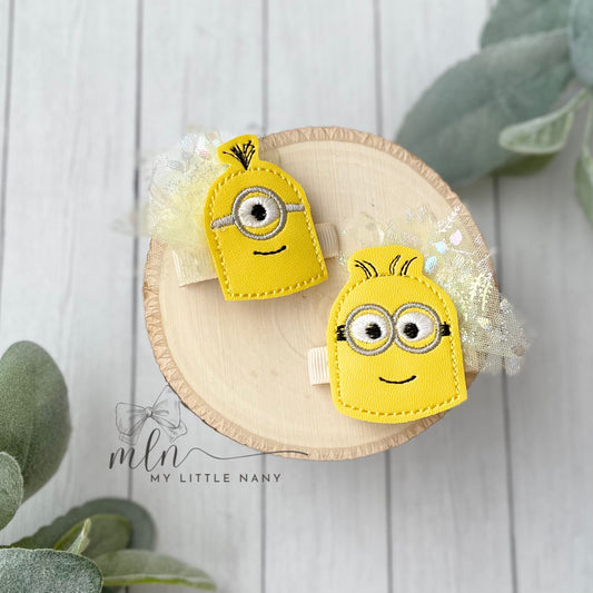 Minion Hair Clippies