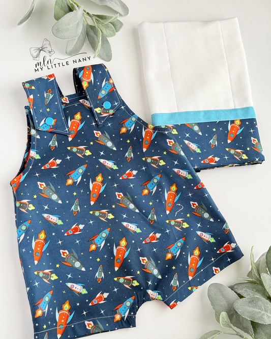 Space Baby Overall Set