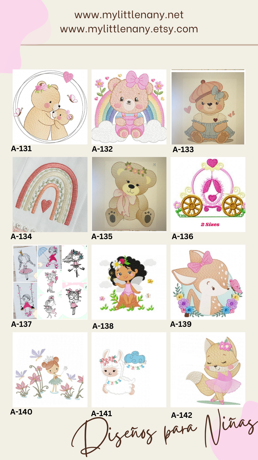 Diseños para Paños de Niña