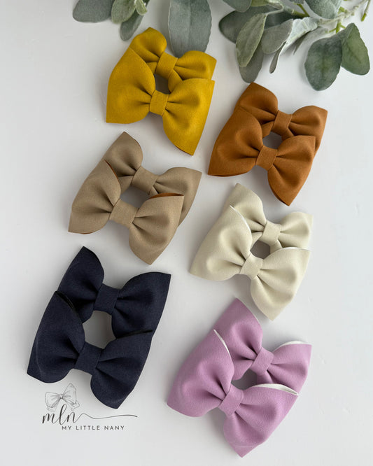Suede Piggie Bows