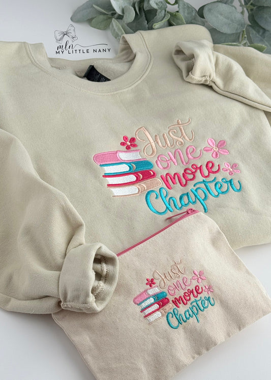 Just One More Chapter Embroidered Sweatshirt