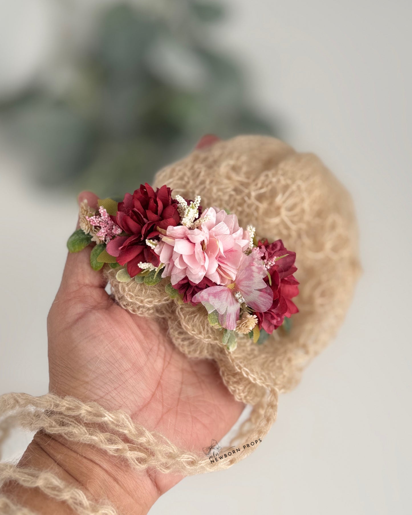 Floral Newborn Bonnet