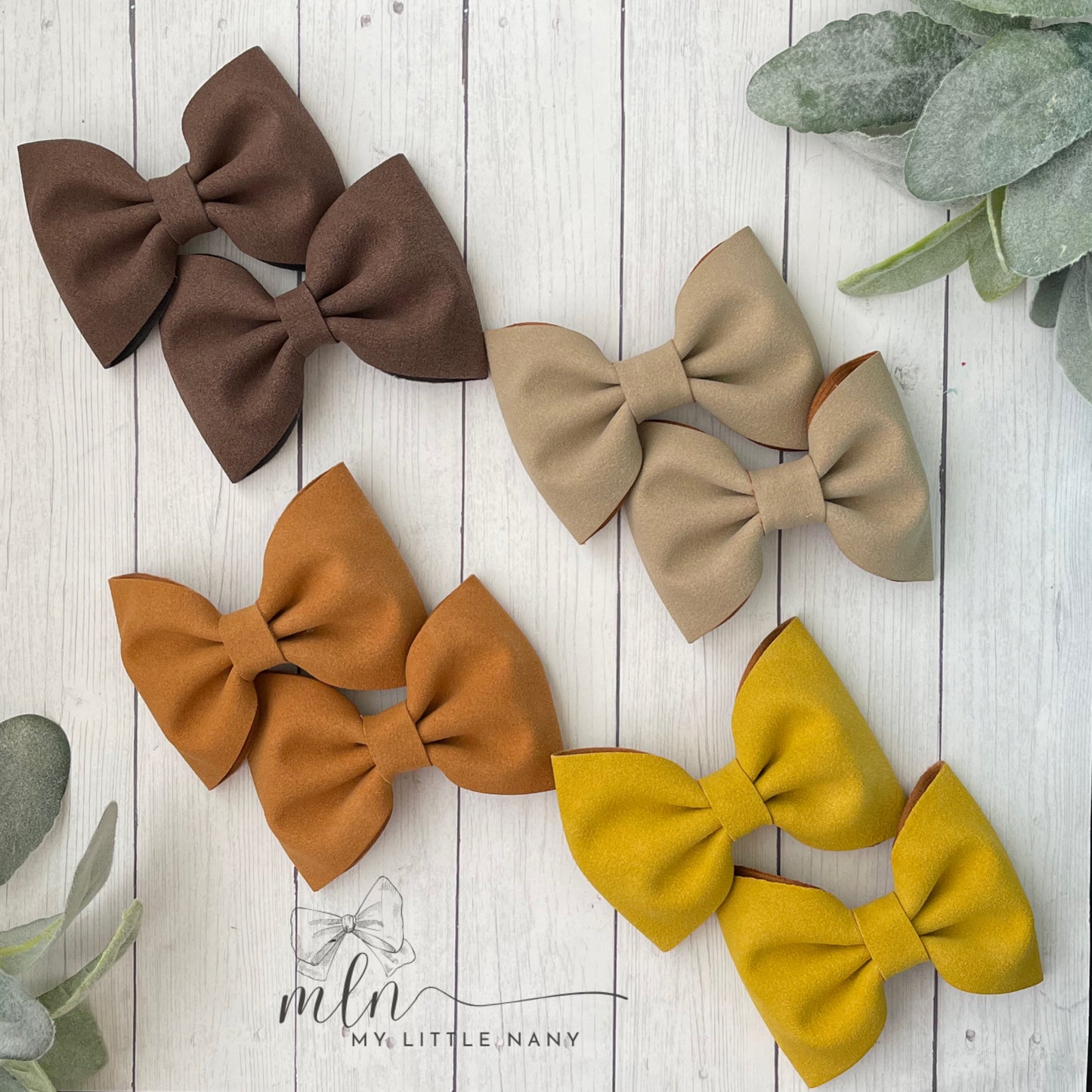 Suede Piggie Bows