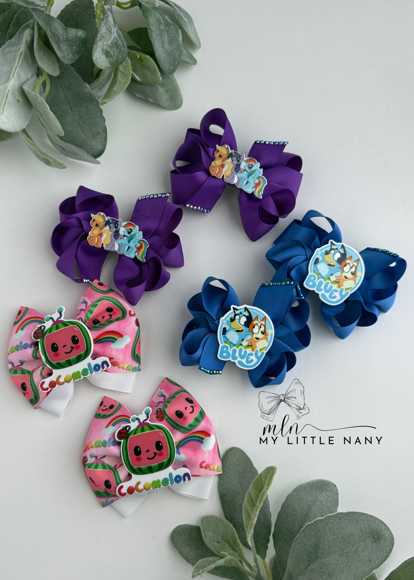 Custom Pigtail Bows