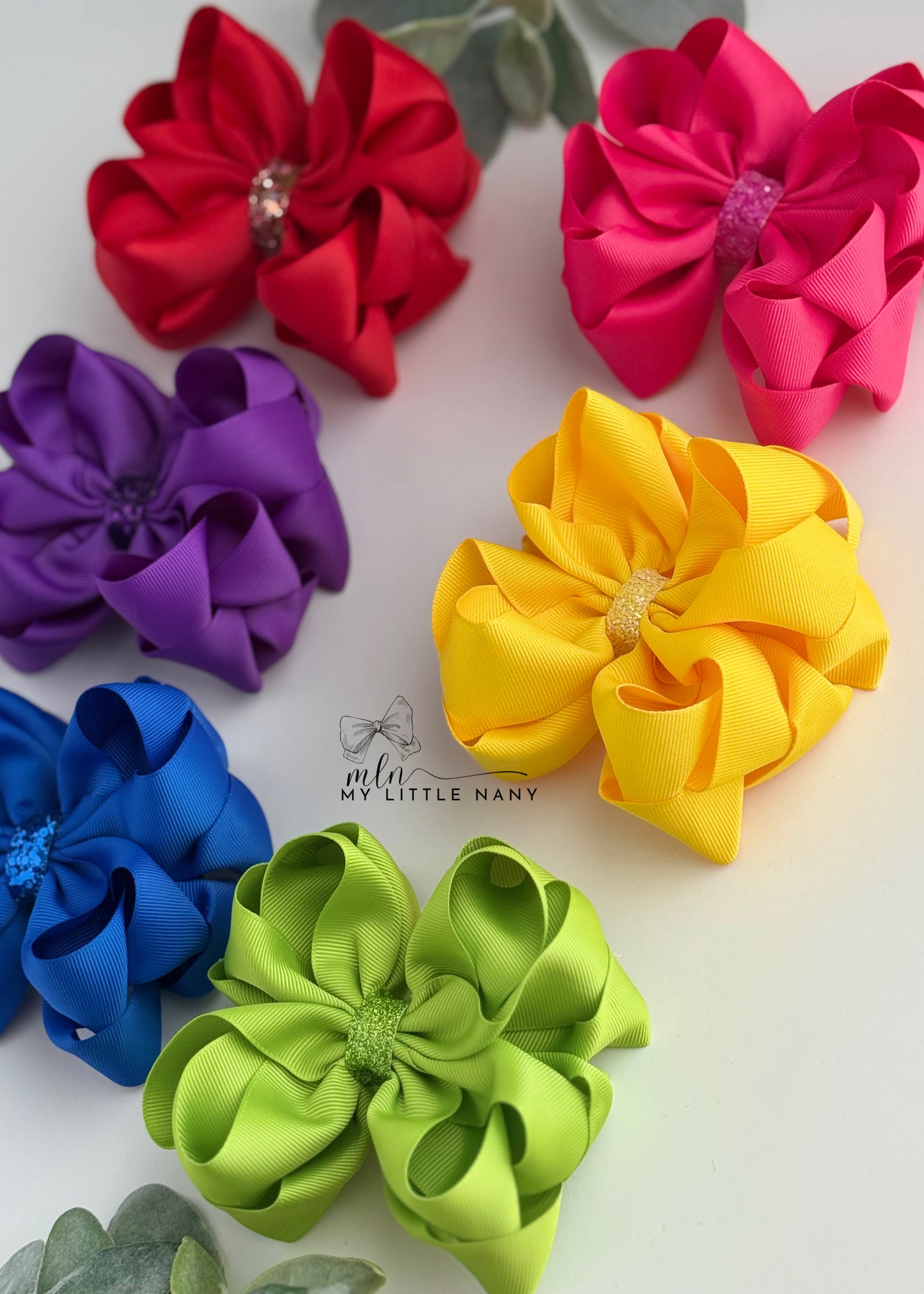 Rainbow Bloom Bow Set