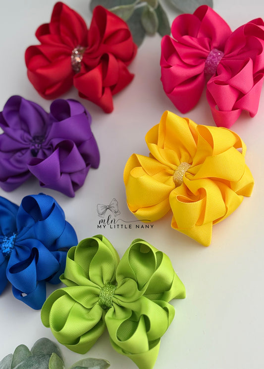 Rainbow Bloom Bow Set