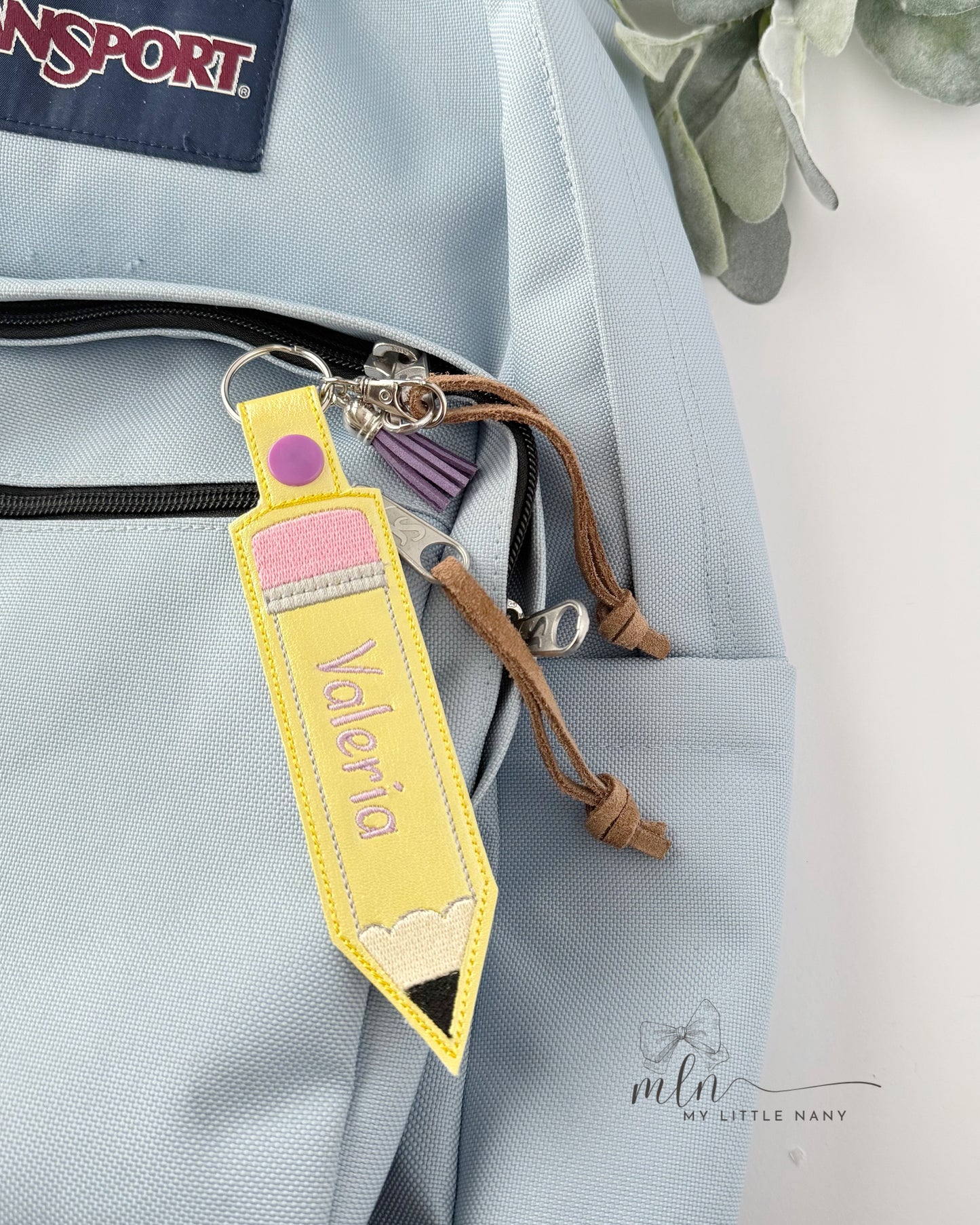 Personalized Pencil Keychain/tag Set