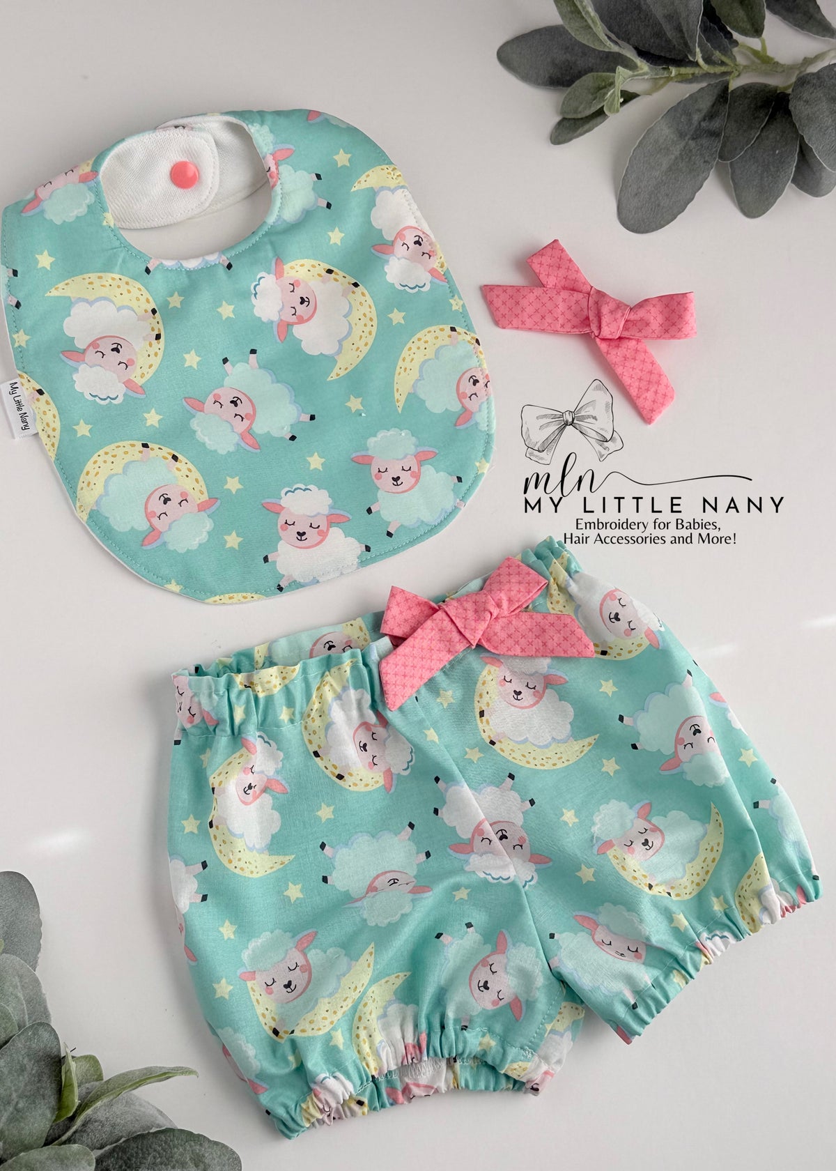 Cute Sheep Baby Girl Set